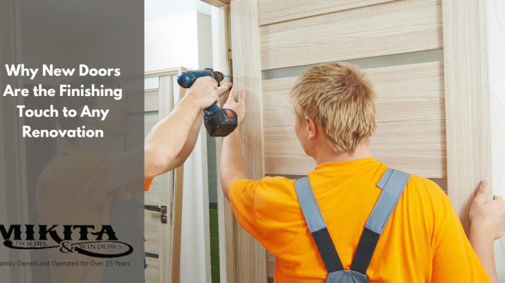 Installing a new door.